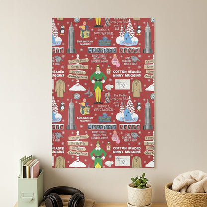 Red Elf Pattern Poster