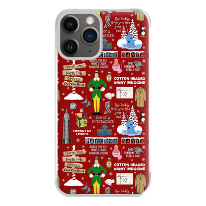 Red Elf Pattern Phone Case for iPhone 12 Pro Max