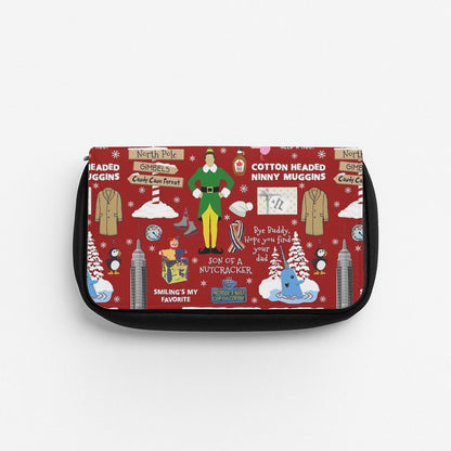 Red Elf Pattern Pencil Case