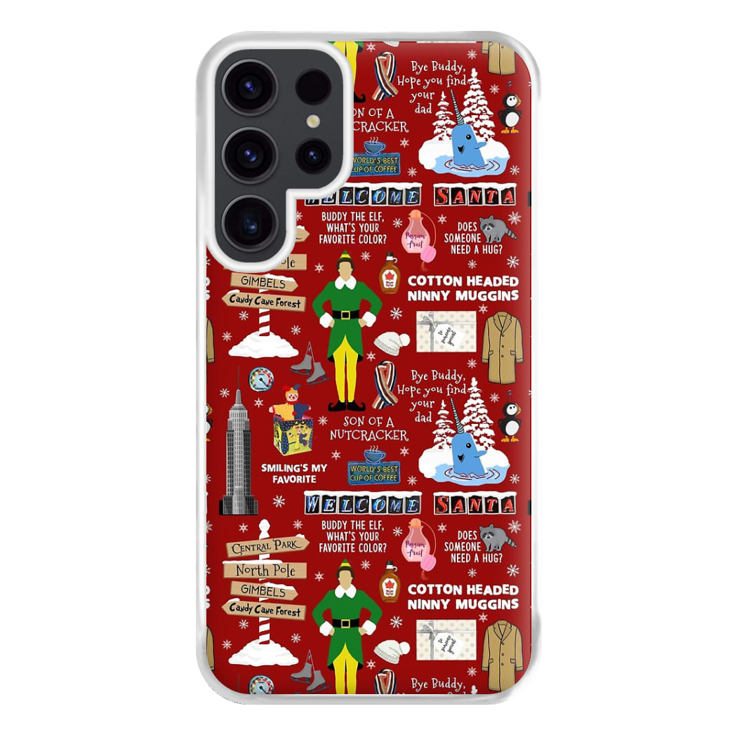 Red Elf Pattern Phone Case for Galaxy S23 Ultra