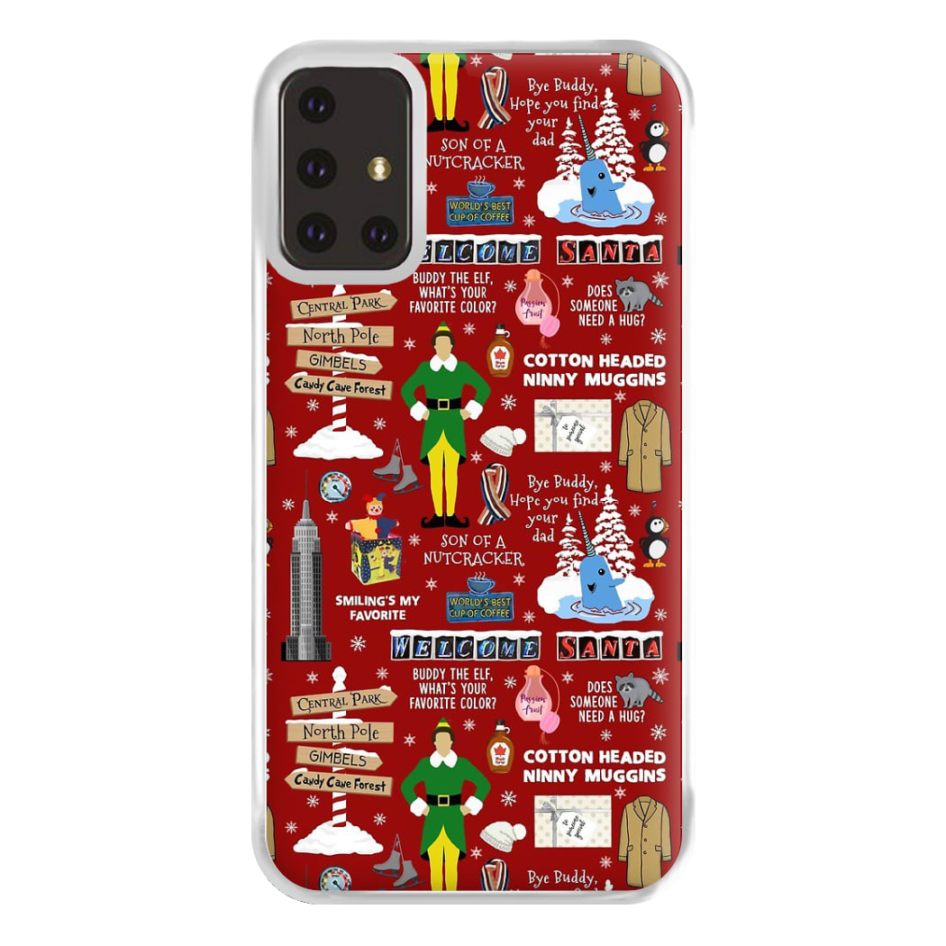 Red Elf Pattern Phone Case for Galaxy A71