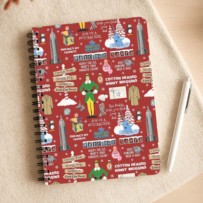 Red Elf Pattern Notepad