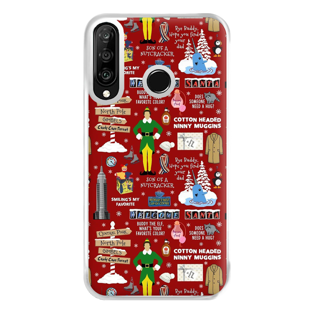 Red Elf Pattern Phone Case for Huawei P30 Lite