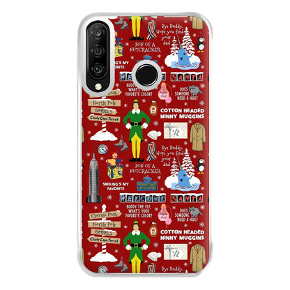 Red Elf Pattern Phone Case for Huawei P30 Lite