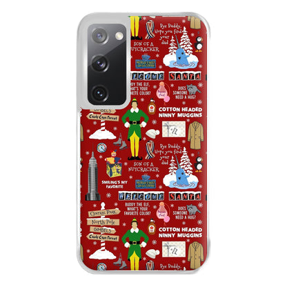 Red Elf Pattern Phone Case for Galaxy S20FE