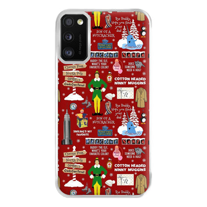 Red Elf Pattern Phone Case for Galaxy A41