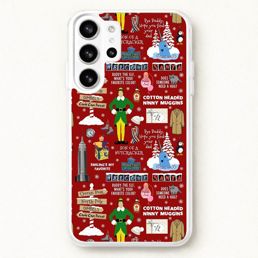 Red Elf Pattern Phone Case for Galaxy S26 Ultra
