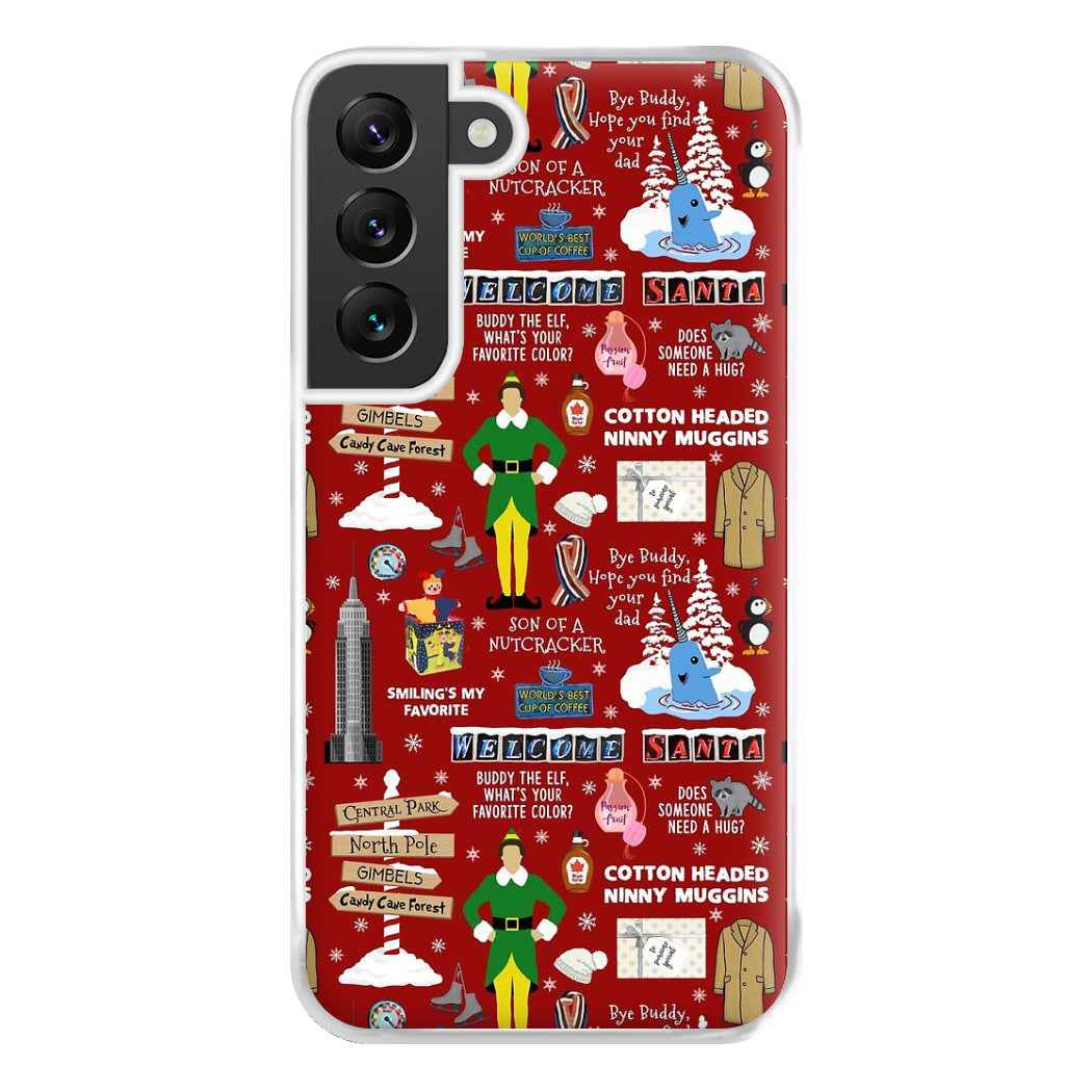 Red Elf Pattern Phone Case for Galaxy S22 Plus