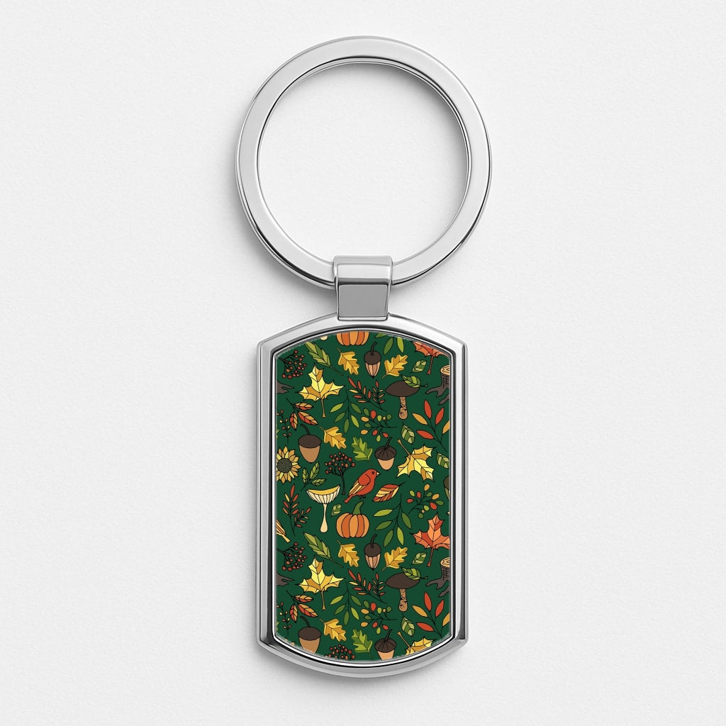 Bright Autumn Silver Keyring