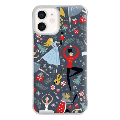 Nutcracker Ballet Pattern - Christmas Phone Case for iPhone 13 Mini