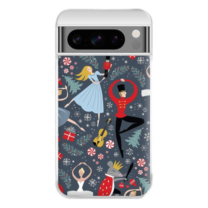 Nutcracker Ballet Pattern - Christmas Phone Case for Google Pixel 8 Pro