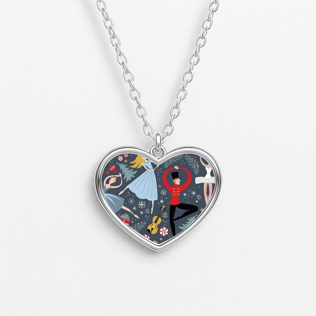 Nutcracker Ballet Pattern - Christmas Heart Necklace