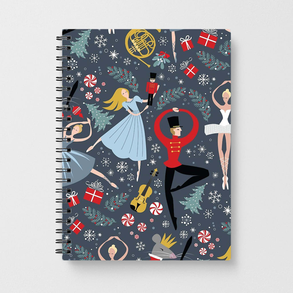 Nutcracker Ballet Pattern - Christmas Notebook