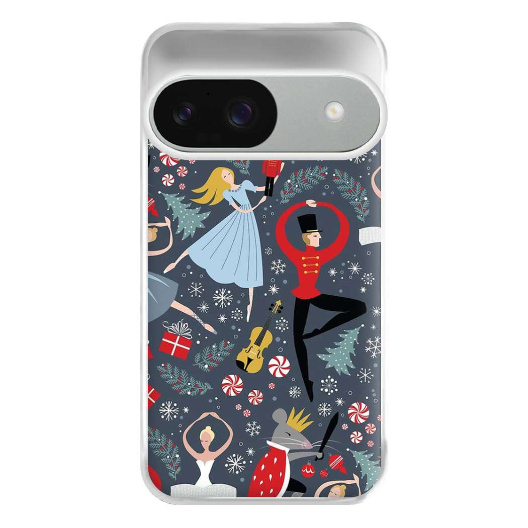 Nutcracker Ballet Pattern - Christmas Phone Case for Google Pixel 9 / 9 Pro