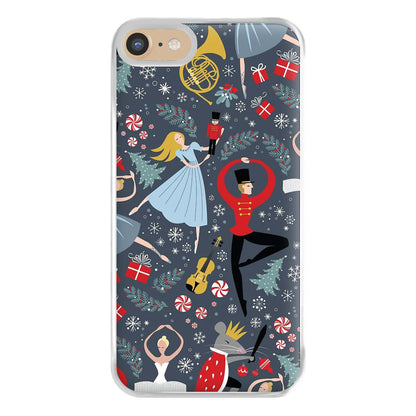 Nutcracker Ballet Pattern - Christmas Phone Case for iPhone 6 / 7 / 8 / SE