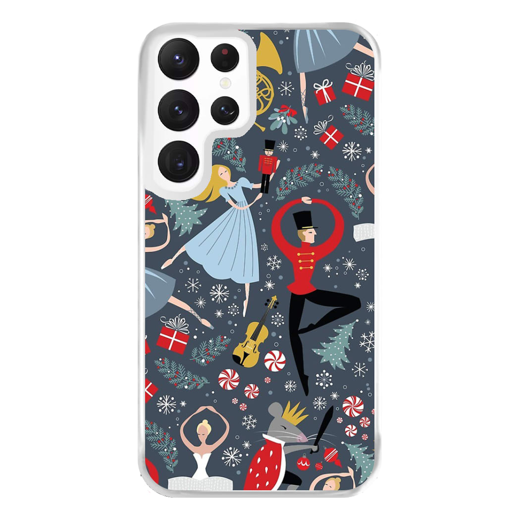 Nutcracker Ballet Pattern - Christmas Phone Case for Galaxy S22 Ultra