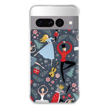 Nutcracker Ballet Pattern - Christmas Phone Case for Google Pixel 7 Pro