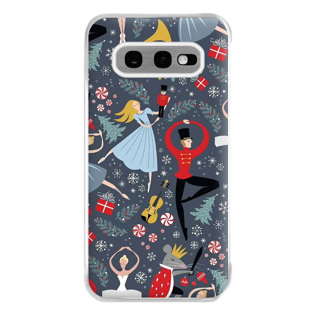 Nutcracker Ballet Pattern - Christmas Phone Case for Galaxy S10e