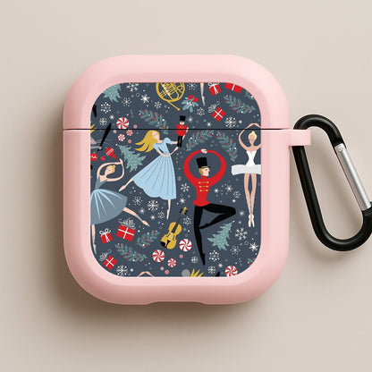 Nutcracker Ballet Pattern - Christmas Pink AirPods Case