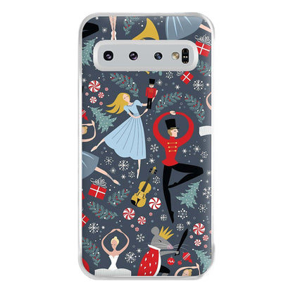 Nutcracker Ballet Pattern - Christmas Phone Case for Galaxy S10 Plus