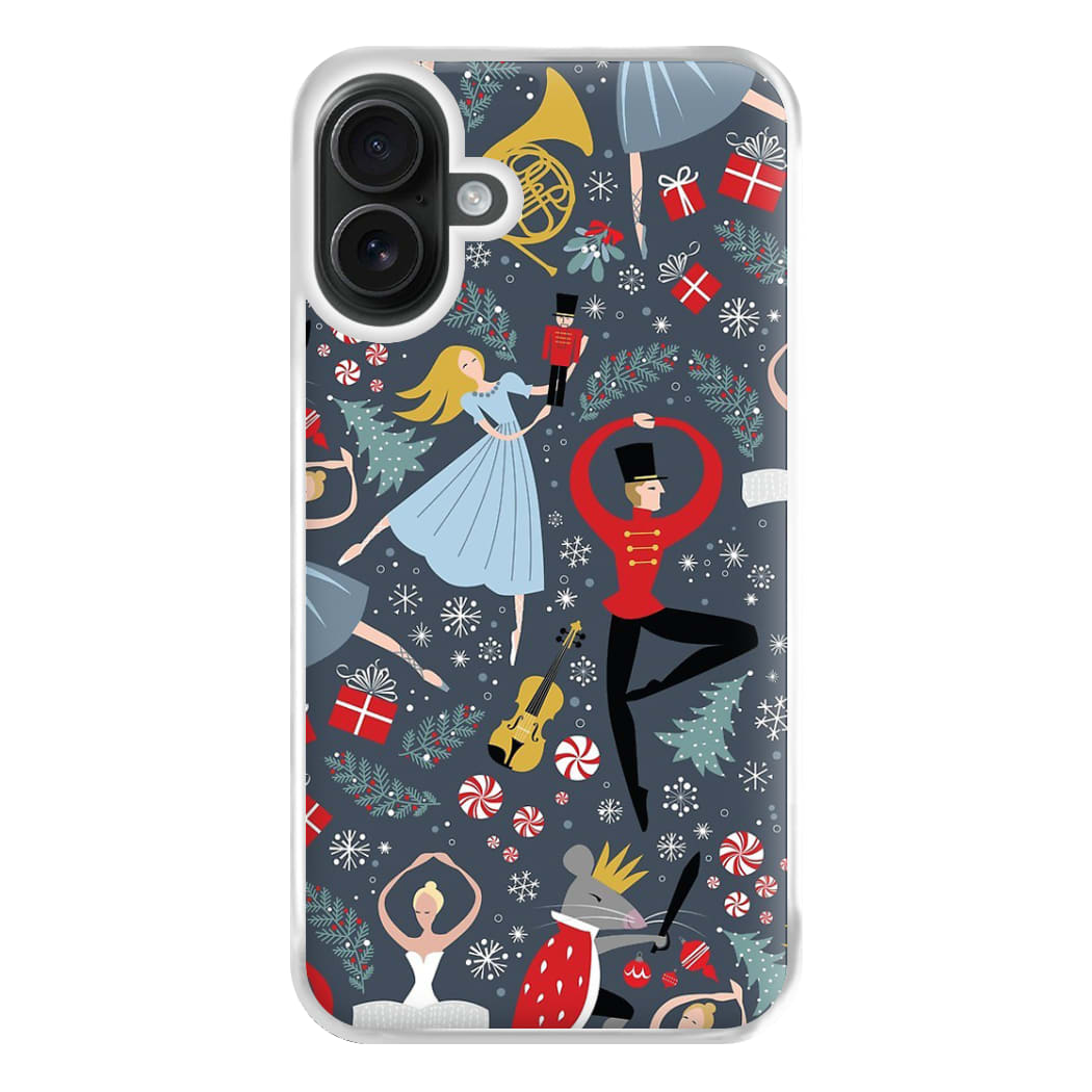 Nutcracker Ballet Pattern - Christmas Phone Case for iPhone 16 Plus