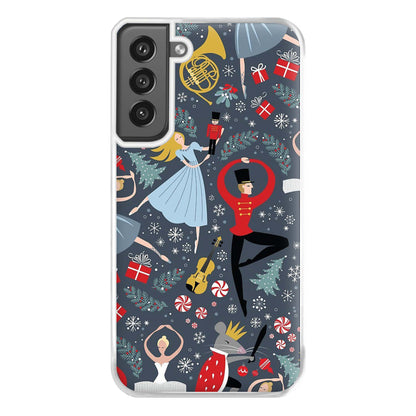 Nutcracker Ballet Pattern - Christmas Phone Case for Galaxy S21FE