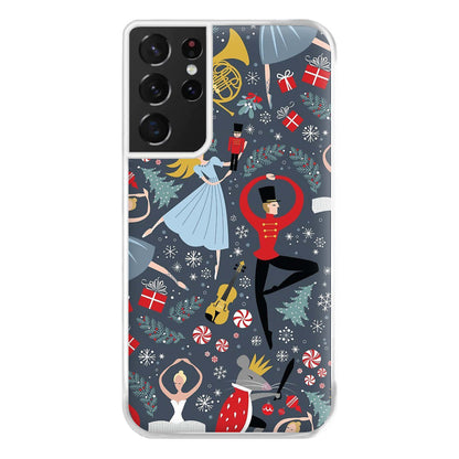 Nutcracker Ballet Pattern - Christmas Phone Case for Galaxy S21 Ultra