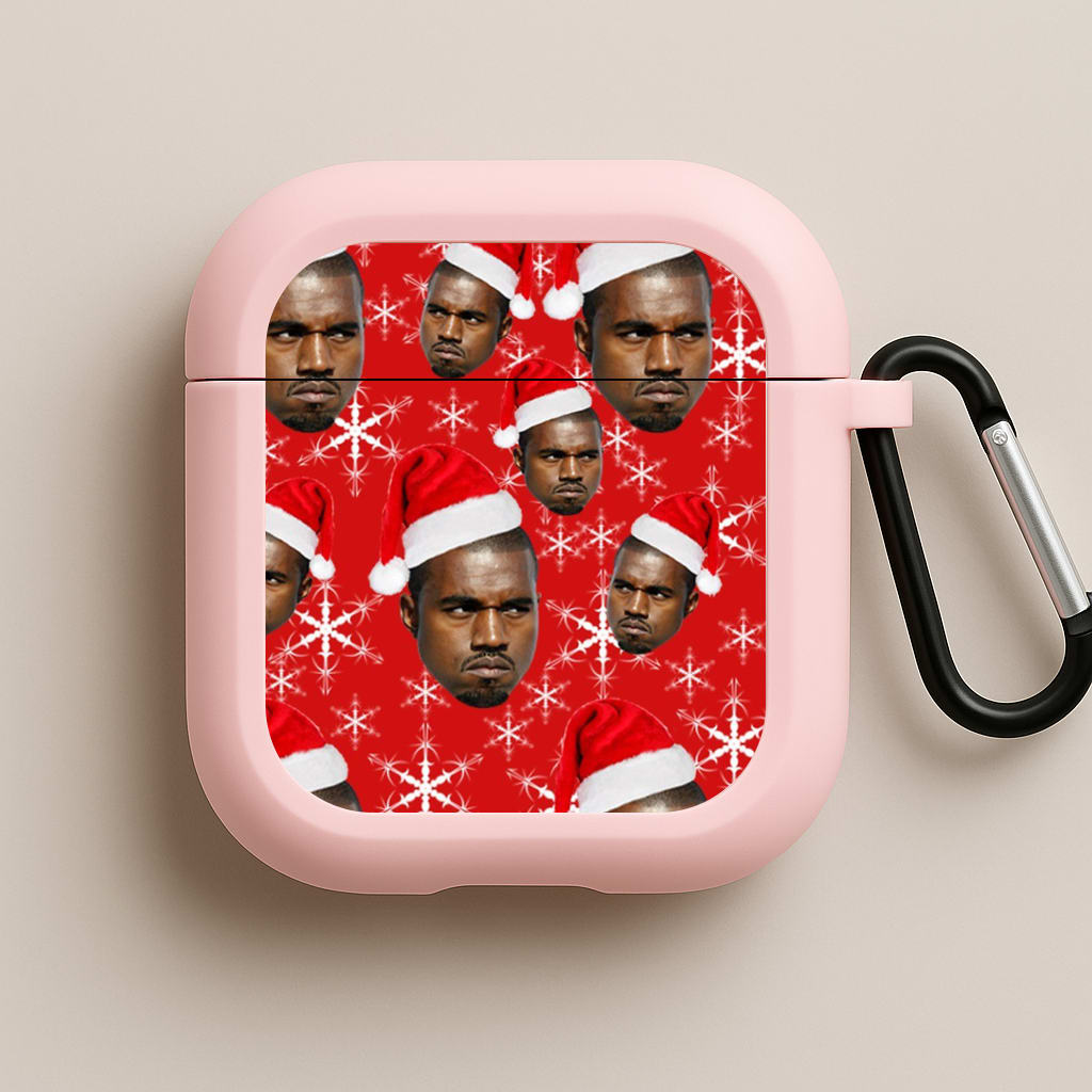 Christmas Kanye Pink AirPods Case
