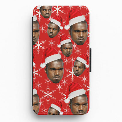 Christmas Kanye Flip Wallet Phone Case