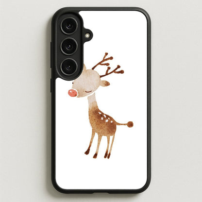 Watercolour Rudolph The Reindeer Phone Case for Galaxy S25FE