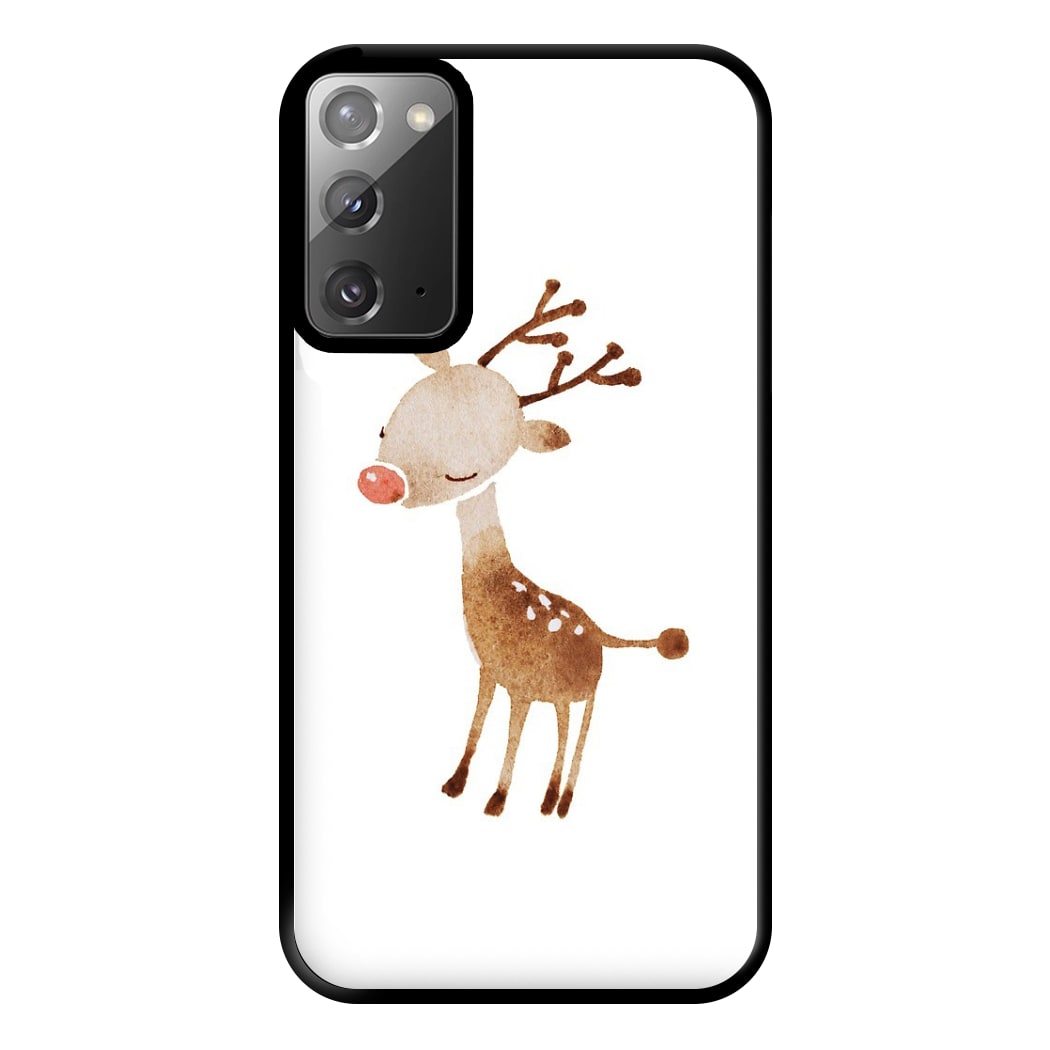 Watercolour Rudolph The Reindeer Phone Case for Galaxy Note 20 Ultra