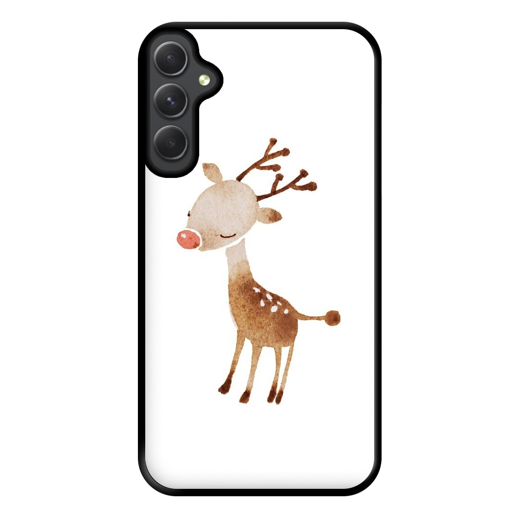 Watercolour Rudolph The Reindeer Phone Case for Galaxy A14