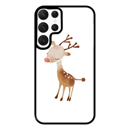 Watercolour Rudolph The Reindeer Phone Case for Galaxy S22 Ultra