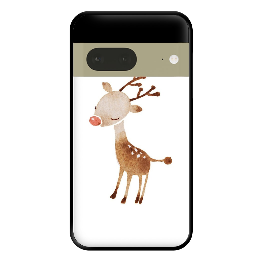 Watercolour Rudolph The Reindeer Phone Case for Google Pixel 7a