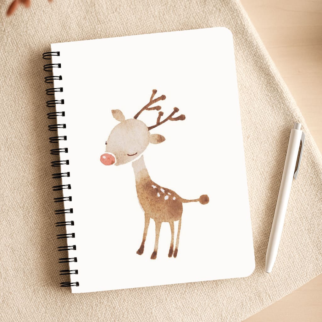 Watercolour Rudolph The Reindeer Notepad
