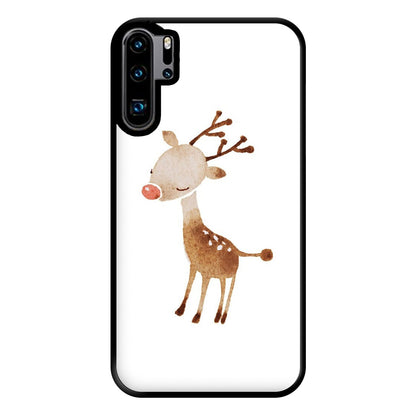 Watercolour Rudolph The Reindeer Phone Case for Huawei P30 Pro