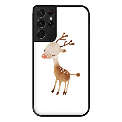 Watercolour Rudolph The Reindeer Phone Case for Galaxy S21 Ultra