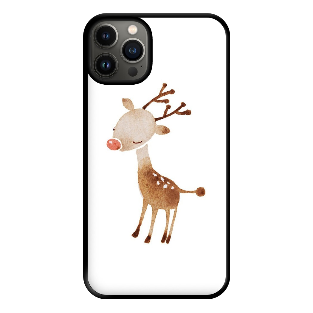 Watercolour Rudolph The Reindeer Phone Case for iPhone 13