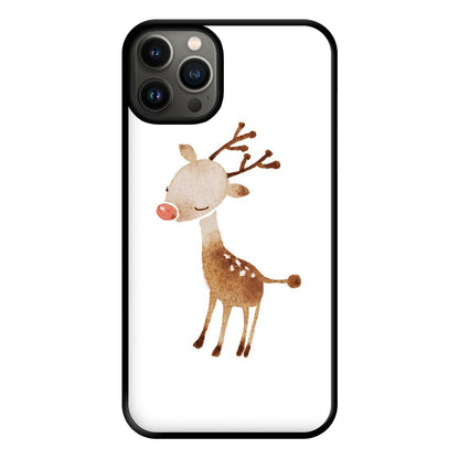 Watercolour Rudolph The Reindeer Phone Case for iPhone 13