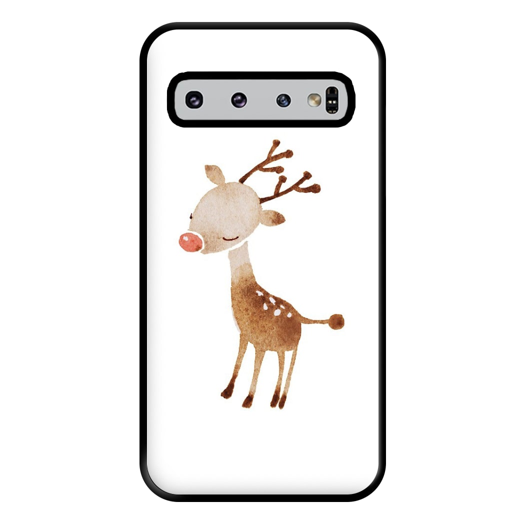 Watercolour Rudolph The Reindeer Phone Case for Galaxy S10 Plus