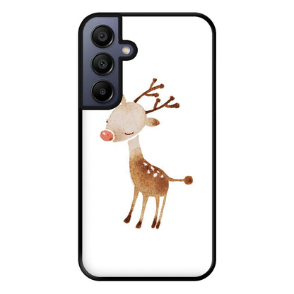 Watercolour Rudolph The Reindeer Phone Case for Galaxy A15