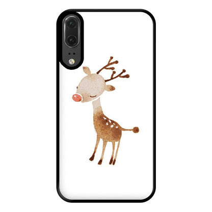 Watercolour Rudolph The Reindeer Phone Case for Huawei P20