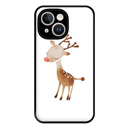 Watercolour Rudolph The Reindeer Phone Case for iPhone 14 Plus