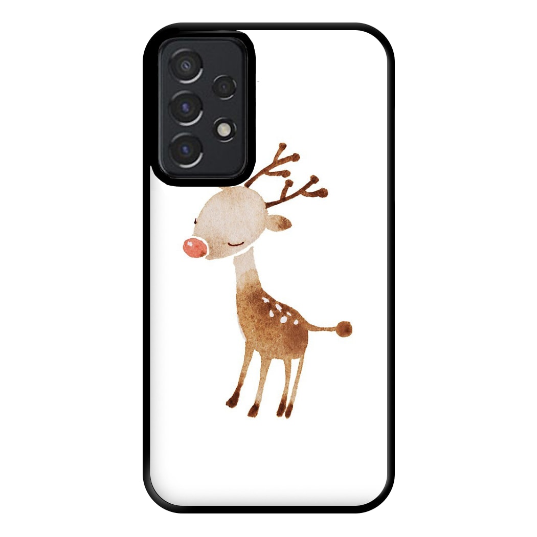 Watercolour Rudolph The Reindeer Phone Case for Galaxy A52 / A52s