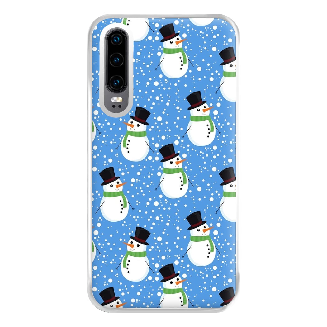 Blue Snowman Pattern Phone Case for Huawei P30