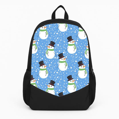 Blue Snowman Pattern Backpack