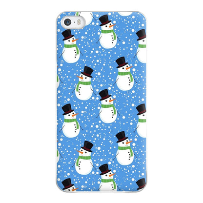 Blue Snowman Pattern Phone Case for iPhone 5 / 5s / SE 2016