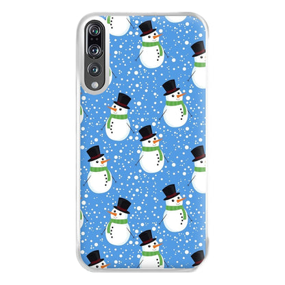 Blue Snowman Pattern Phone Case for Huawei P20 Pro