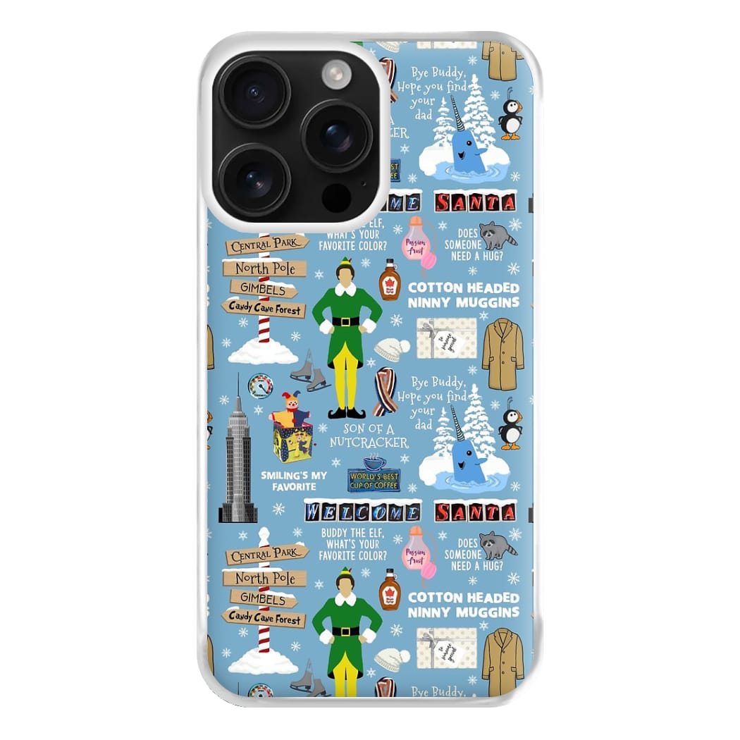 Blue Buddy The Elf Pattern Phone Case