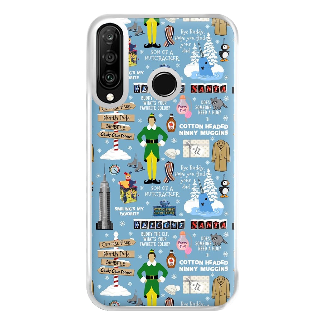 Blue Buddy The Elf Pattern Phone Case for Huawei P30 Lite